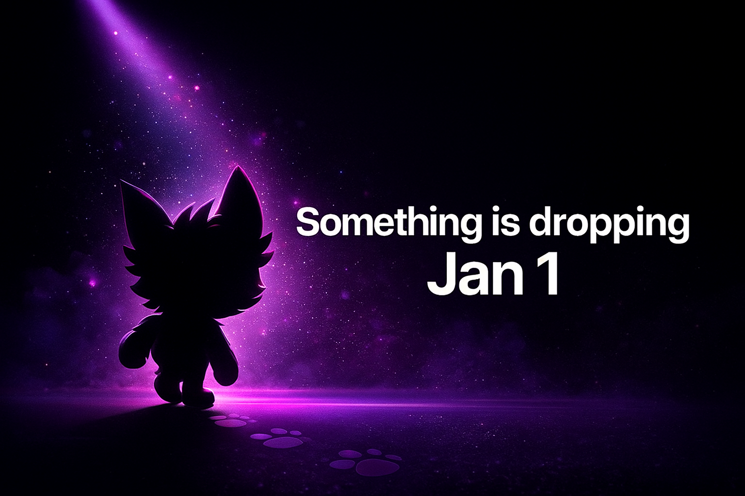 Munch silhouette in purple space